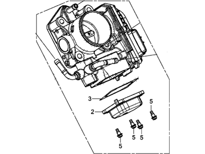 2014 Honda Civic Throttle Body - 16400-RW0-A01