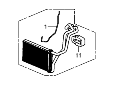 Honda 79115-TR6-A01 Core Sub-Assembly, Heater