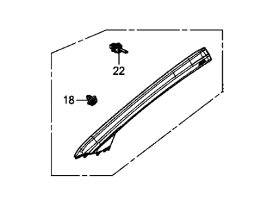 Honda 84155-TR0-A12ZB Garnish, L. FR. Pillar *NH686L* (Tweeter) (WARM GRAY)