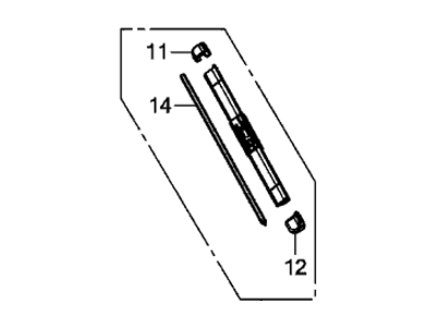 Honda 76630-T5R-A02 Blade, Windshield Wiper (350MM) (Passenger Side)