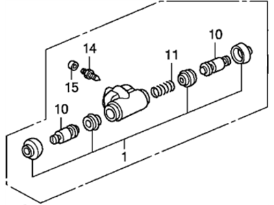 2015 Honda Fit Wheel Cylinder - 43300-T5R-A01