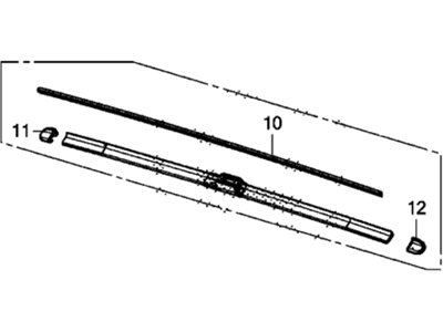 Honda 76620-T5R-A02 Blade, Windshield Wiper