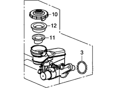 Honda Fit Brake Master Cylinder Reservoir - 46100-T5R-A01