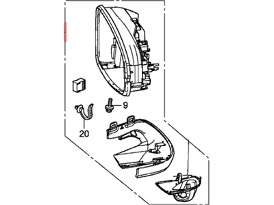 Honda 76205-T5R-A01 Housing Set, Passenger Side