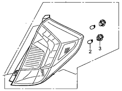 Honda 33500-T5A-A21 Taillight Assy., R.