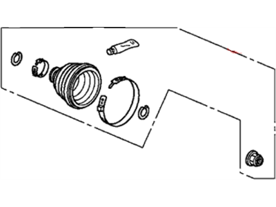 Honda 44018-T5R-A91 Boot Set, Outboard (Gkn)