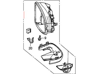 Honda 76255-T5R-A01 Housing Set, L.