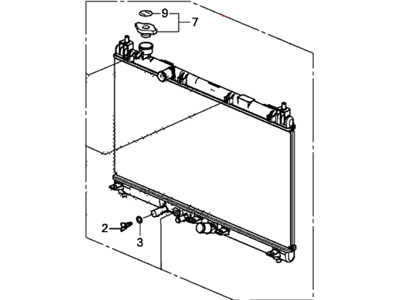 Honda 19010-5R1-003 Radiator (Denso)
