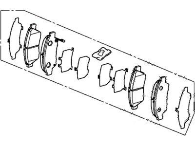 Honda 45022-T5R-A50 Pad Set, Front