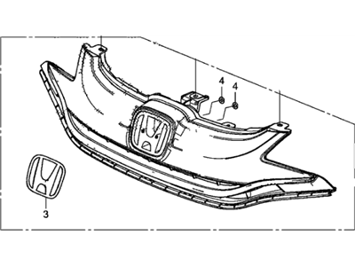 Honda 71120-T5R-A10 Grille Assembly, Front