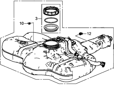 Honda Fit Fuel Tank - 17044-TST-A00