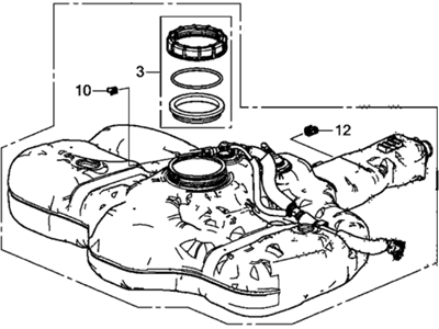 Honda 17044-TST-A00 Tank, Fuel