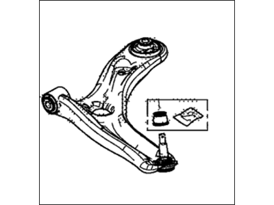 Honda 51360-T5R-A00 Arm Assembly, Left Front (Lower)