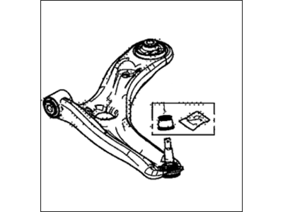 Honda 51350-T5R-A00 Arm Assembly, Right Front (Lower)