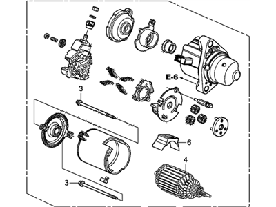 Honda 31200-5R7-A02 Starter Motor Assembly (Sm-74015) (Mitsuba)