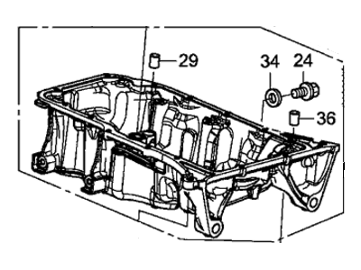 Honda 11200-5R0-000 Pan Assembly, Oil