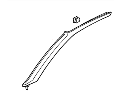 Honda 84151-S04-000ZC Garnish Assy., L. FR. Pillar *YR98L* (COAST SAND)