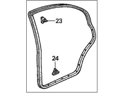 1998 Honda Civic Weather Strip - 72810-S04-023