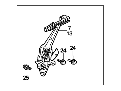 Honda 04721-S01-A01 Regulator Set, Right Rear Door (Power)