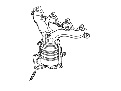 1998 Honda Civic Catalytic Converter - 18160-P2E-A10