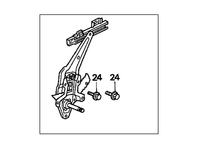 Honda 72750-S01-013 Regulator Assembly, Left Rear Door