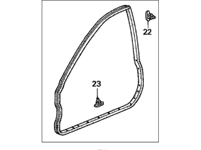 2000 Honda Civic Weather Strip - 72310-S04-023