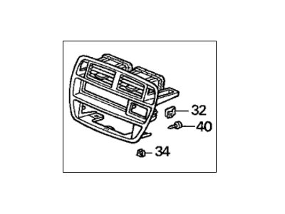 Honda 77251-S01-A01ZA Panel Assy., Center *NH1L* (BLACK)