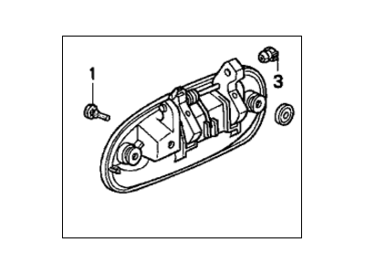 Honda 72680-S04-J01YG Handle Assembly, Left Rear Door (Outer) (Taffeta White)