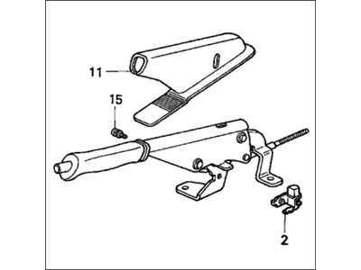 Honda 47105-S04-A01ZB Lever Assy., Parking Brake *NH178L* (EXCEL CHARCOAL)