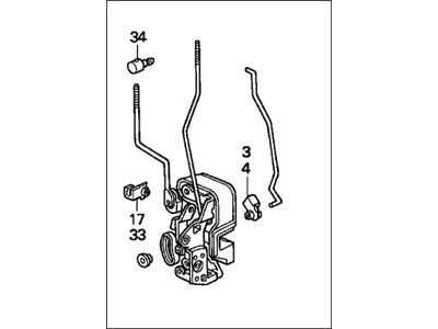 Honda 72110-S04-A02 Lock Assembly, Right Front Door