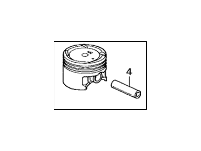 Honda 13030-PDN-A00 Piston Set (Over Size) (0.50)