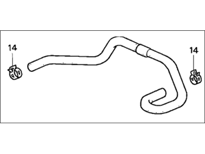 Honda Del Sol Brake Booster Vacuum Hose - 46402-S04-A01