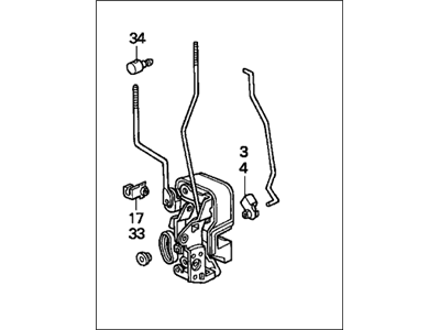 Honda 72150-S04-A02 Lock Assembly, Left Front Door