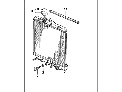 1999 Honda Civic Radiator - 19010-P2K-014