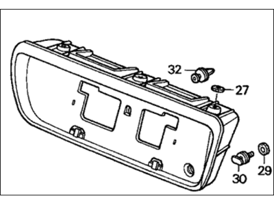 Honda 74890-S04-000 Garnish Assembly, Rear License