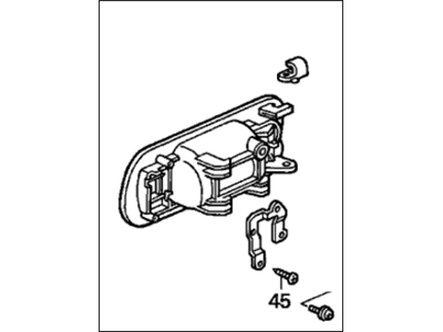 Honda 72161-S01-A01ZB Handle Assembly, Left Front Inside (Medium Taupe)