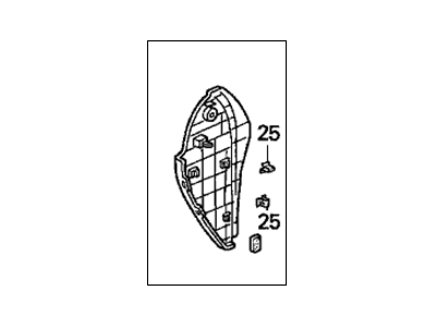 Honda 77226-S04-G00ZB Cover Assy., L. Instrument Side *NH178L* (EXCEL CHARCOAL)