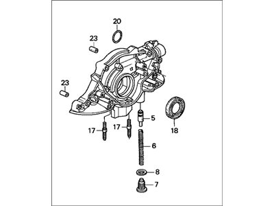 Honda 15100-P2A-003 Pump Assembly, Oil