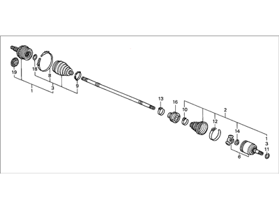 Honda 44305-S04-N00 Driveshaft Assembly, Passenger Side