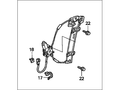 Honda 72250-S04-A04 Regulator Assembly, Left Front Door