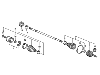 2000 Honda Civic Axle Shaft - 44306-S04-N00