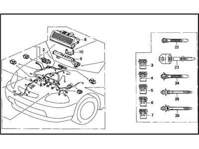 Honda 32110-P2P-A62 Wire Harness, Engine