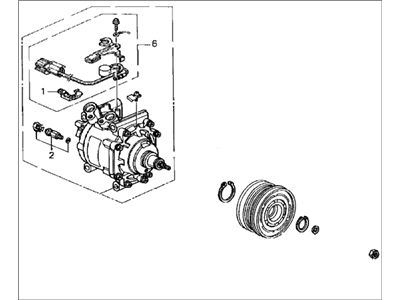 1999 Honda Civic A/C Compressor - 38800-P2R-A01RM