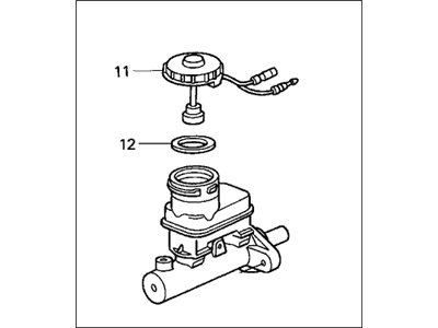 2000 Honda Civic Brake Master Cylinder - 46100-S04-A71