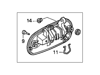 1996 Honda Civic Door Handle - 72140-S04-J01ZG