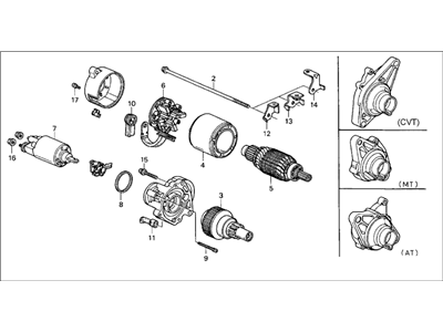 Honda Del Sol Starter Motor - 31200-P2C-004