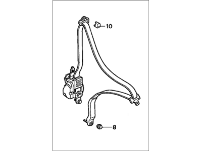 Honda 04814-S02-A00ZB Outer Set, Right Front Seat Belt (Excel Charcoal)