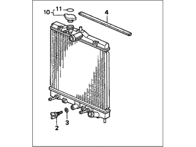 1996 Honda Civic Radiator - 19010-P2F-A01