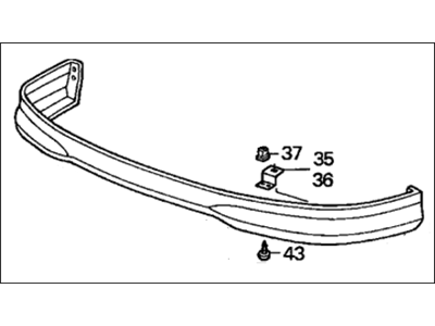 Honda 71110-S04-Z00ZL Spoiler, Front Bumper (Lower) (Milano Red)