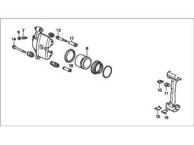 Honda 45210-SH3-L02RM Caliper Assembly, Passenger Side (Reman) (Akebono)